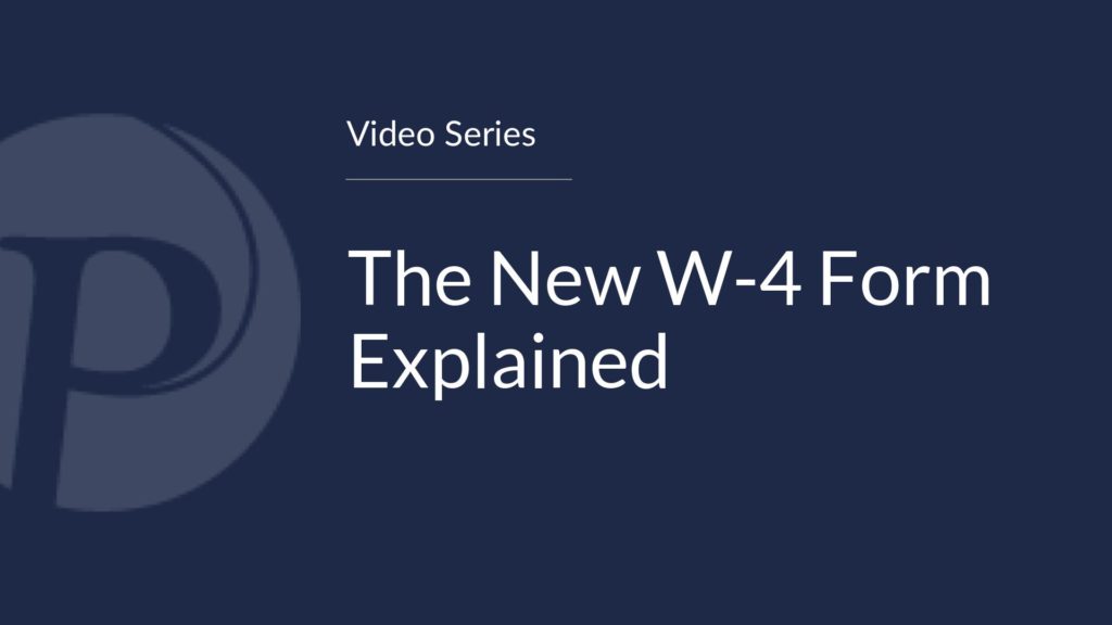 The New W-4 Form Explained